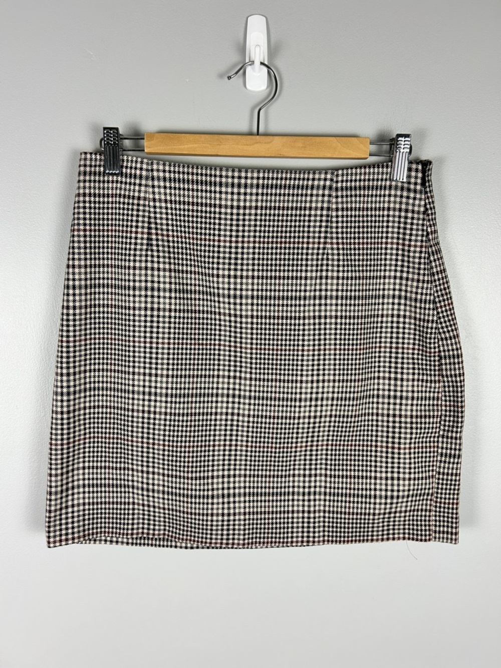 DYNAMITE Brown‎ Houndstooth Mini Skirt Medium Y2K 90s 2000s Career Academic